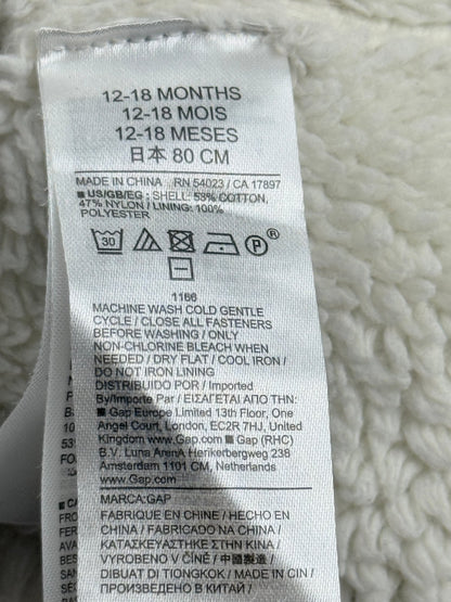 baby Gap Green Cable Knit Sherpa Jacket 12-18M