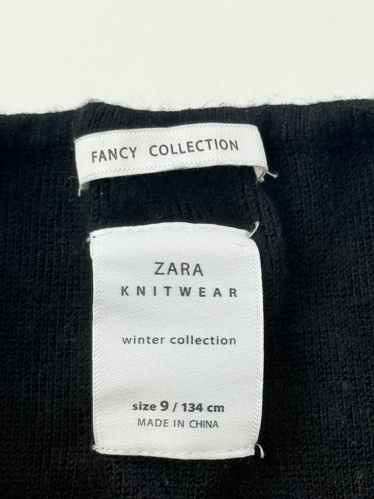Zara Black Star Appliqué Sweater Size 9