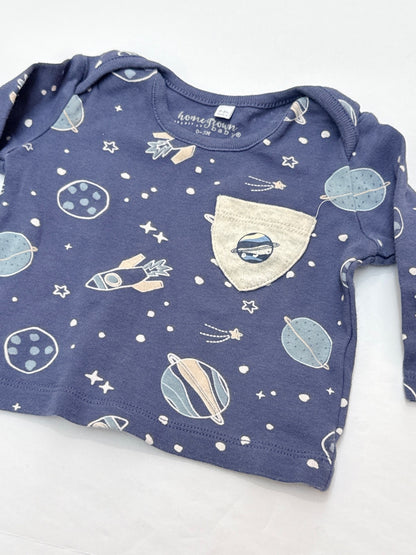 Homegrown Baby Space Print Long Sleeve Top 0-3M