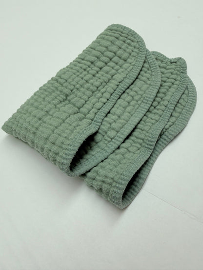 Sage Green Muslin Baby Burp Cloth