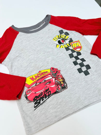 Disney Pixar Cars Lightning McQueen Raglan 4T