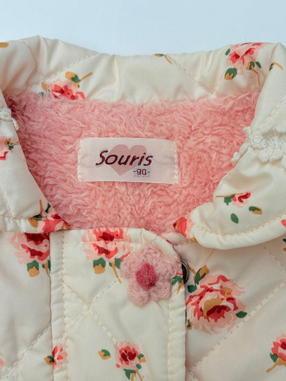 Souris Floral Quilted Jacket Size 2T