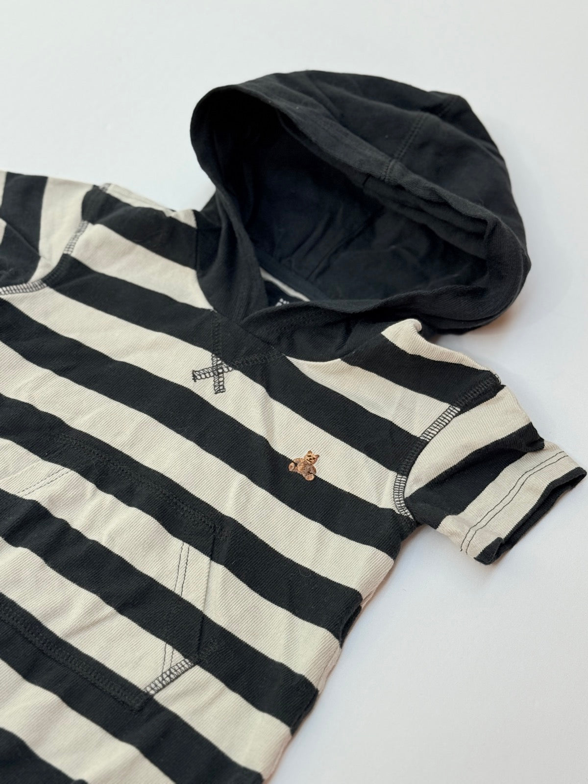 Baby Gap Striped Hooded Romper 6-12m