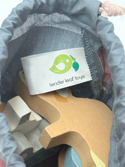 Tender Leaf Toys Wooden Farm Animals Barn Bag