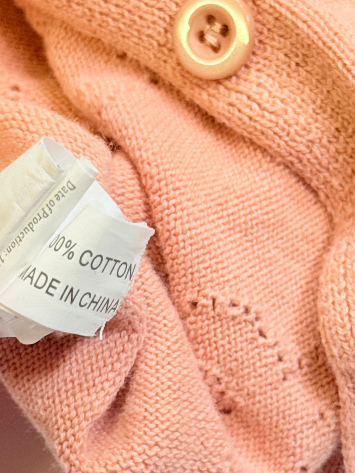 Unknown Pink Bunny Knit Cardigan Size 80