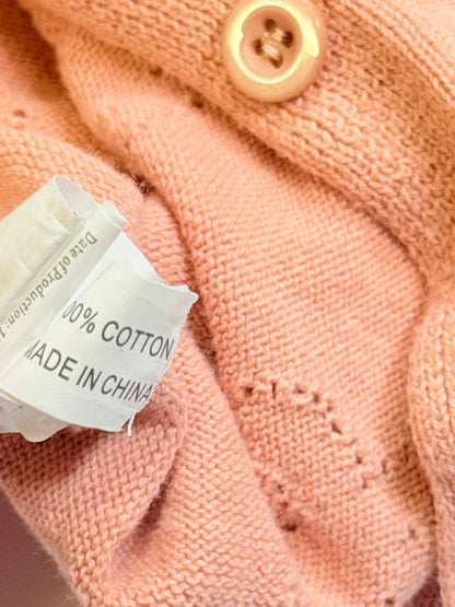 Unknown Pink Bunny Knit Cardigan Size 80