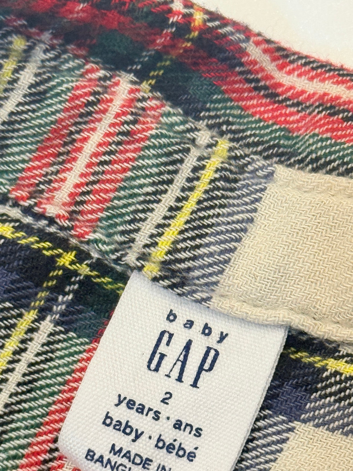Baby Gap Plaid Flannel Button-Up Shirt 2T
