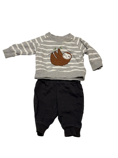 Carter's Sloth Sweatshirt & Pants Set 3M