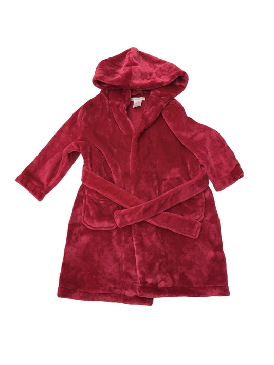 Pottery Barn Kids Red Hooded Robe 2T-3T