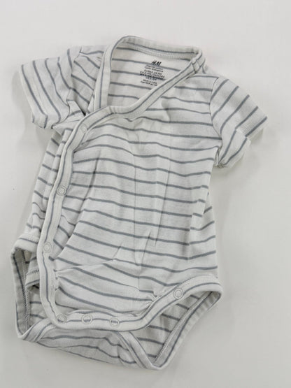 H&M Striped Kimono Bodysuit 3M