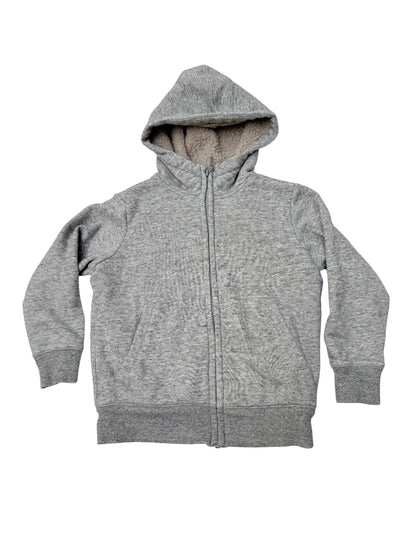 Uniqlo Gray Sherpa-Lined Zip Hoodie 5-6