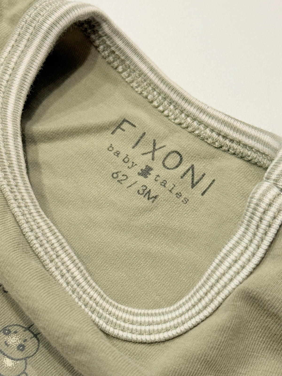 Fixoni Green Caterpillar Bodysuit 3-6M