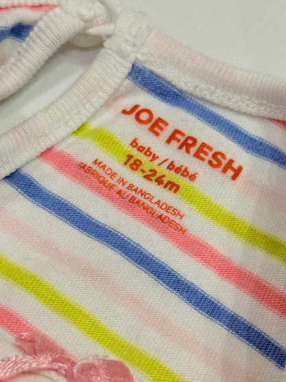 Joe Fresh Striped Long Sleeve Bodysuit 18-24m