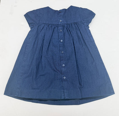 Jacadi Paris Smocked Denim Dress 24M