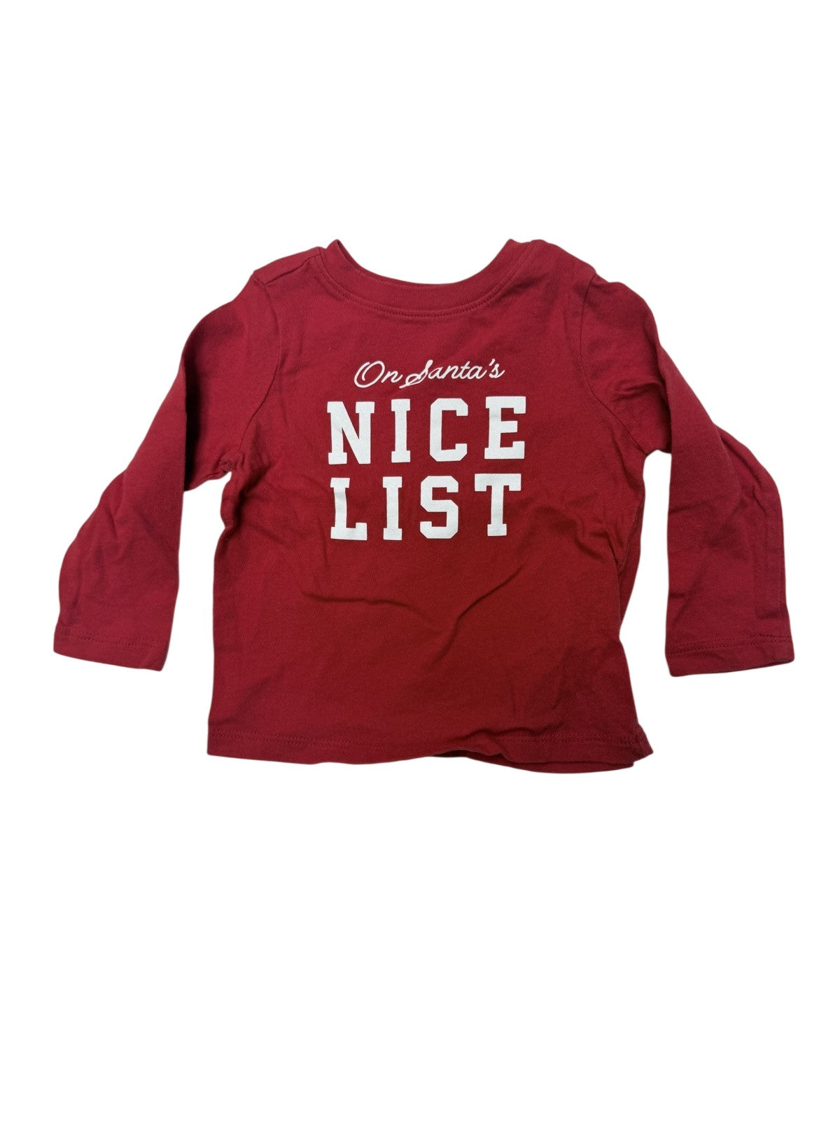 Old Navy Nice List Christmas T-Shirt 12-18M