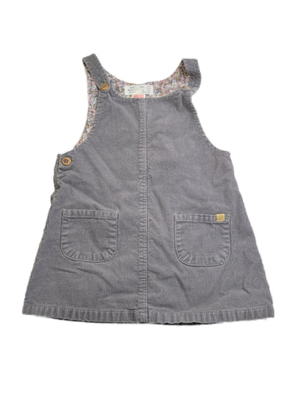 Zara Gray Corduroy Pinafore Dress 2-3Y