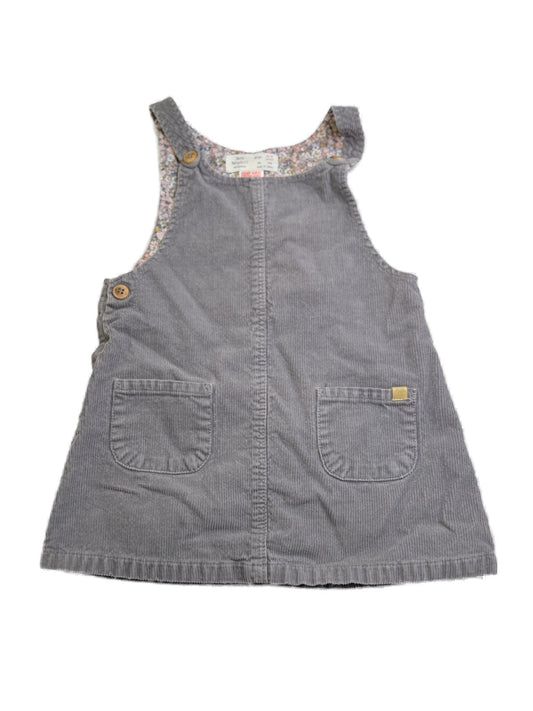 Zara Gray Corduroy Pinafore Dress 2-3Y
