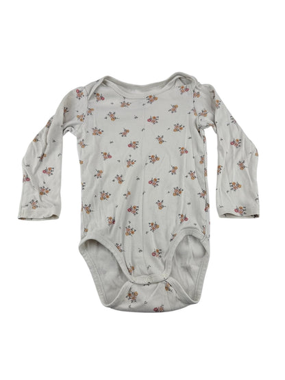 H&M Floral Long Sleeve Bodysuit 2T