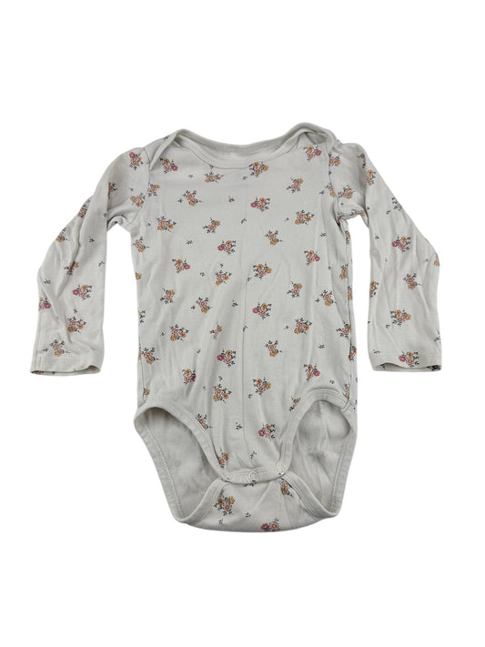 H&M Floral Long Sleeve Bodysuit 2T