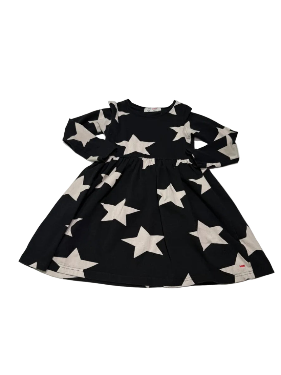 Castro Black Star Print Dress Size 8-10