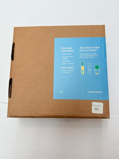 New Sealed - Collage Collage Let's Make a Robot Wooden Kit