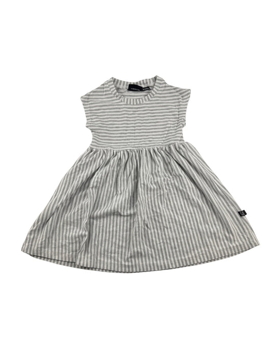 Vonbon Gray Striped Dress 18-24M