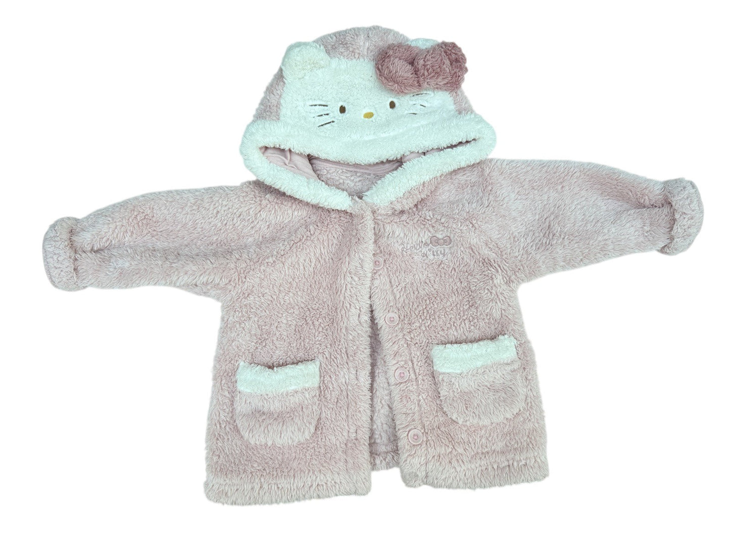Hello Kitty Pink Fleece Hoodie Jacket 4Y