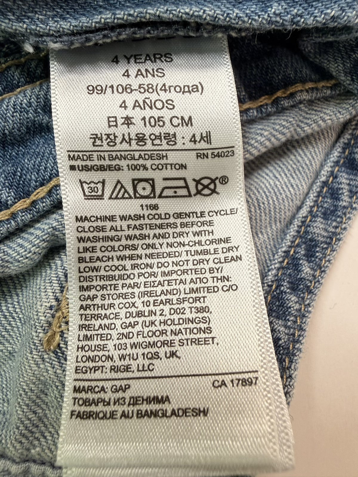 Gap Denim Overalls Shorts 4T