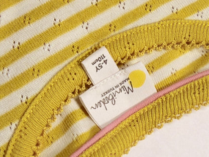 Mini Boden Yellow Stripe T-Shirt 4-5Y