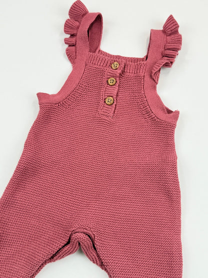 Little Planet Knit Ruffle Overalls Size NB