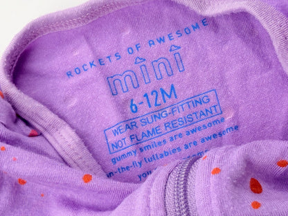 Rockets of Awesome Purple Splatter Sleeper 6-12M