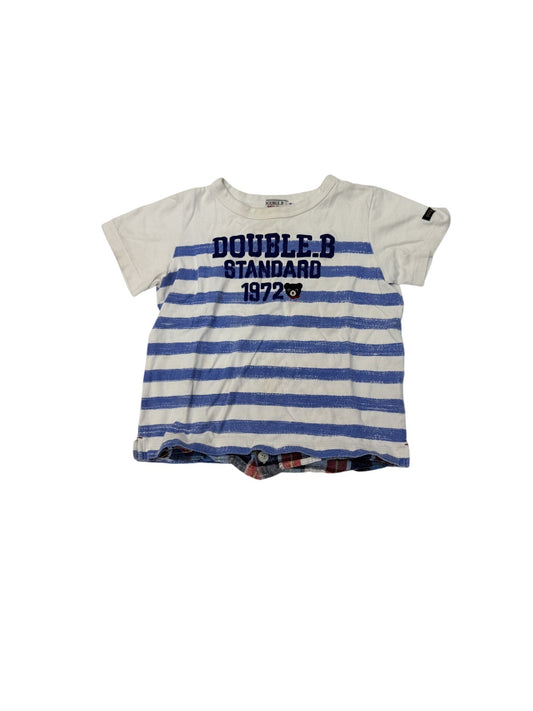 Double.B Miki House Striped T-Shirt 4-5Y