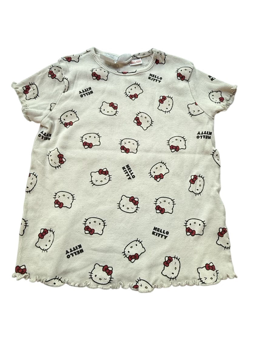 Zara Hello Kitty Ribbed T-Shirt 3-4 Years