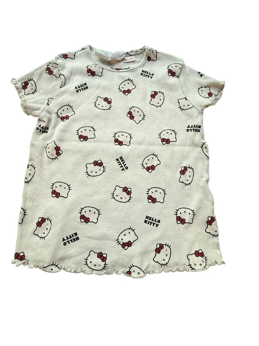 Zara Hello Kitty Ribbed T-Shirt 3-4 Years