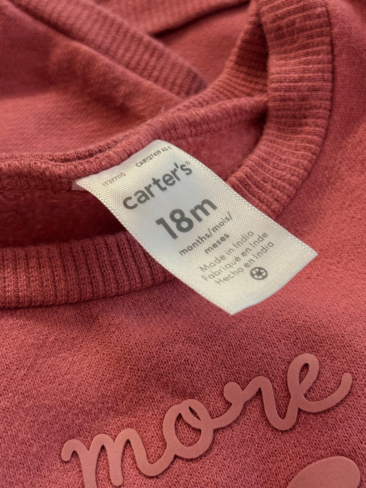 Carter's More Hugs Please Sweatshirt 18m