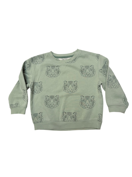 H&M Tiger Print Sweatshirt Size 2-4Y