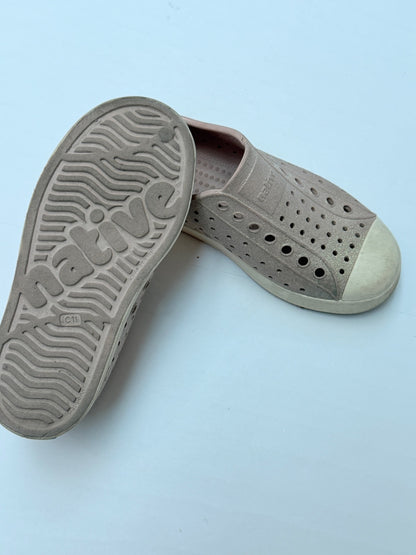 Native Jefferson Pink Glitter Slip-On Shoes Toddler C11 US11