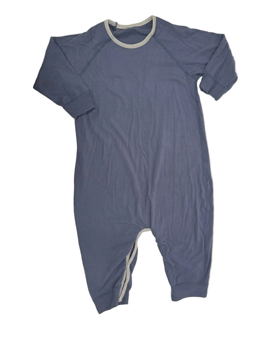 Unknown Blue Ribbed Romper Pajama 3/4T