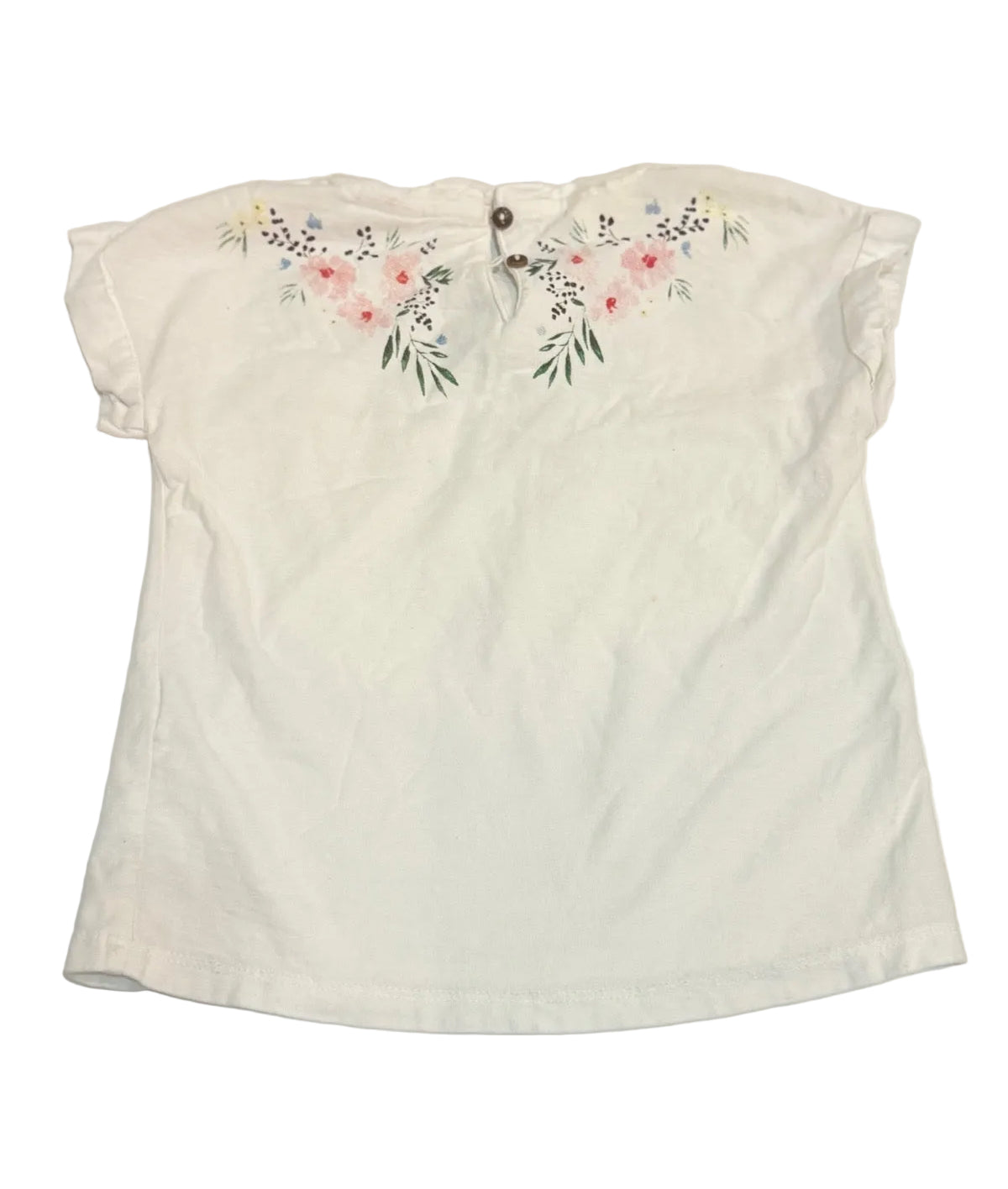 Zara Baby Girl White Floral Top 2-3Y