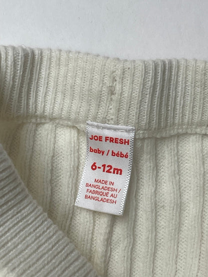 Joe Fresh Cream Ribbed Knit Leggings 6-12M