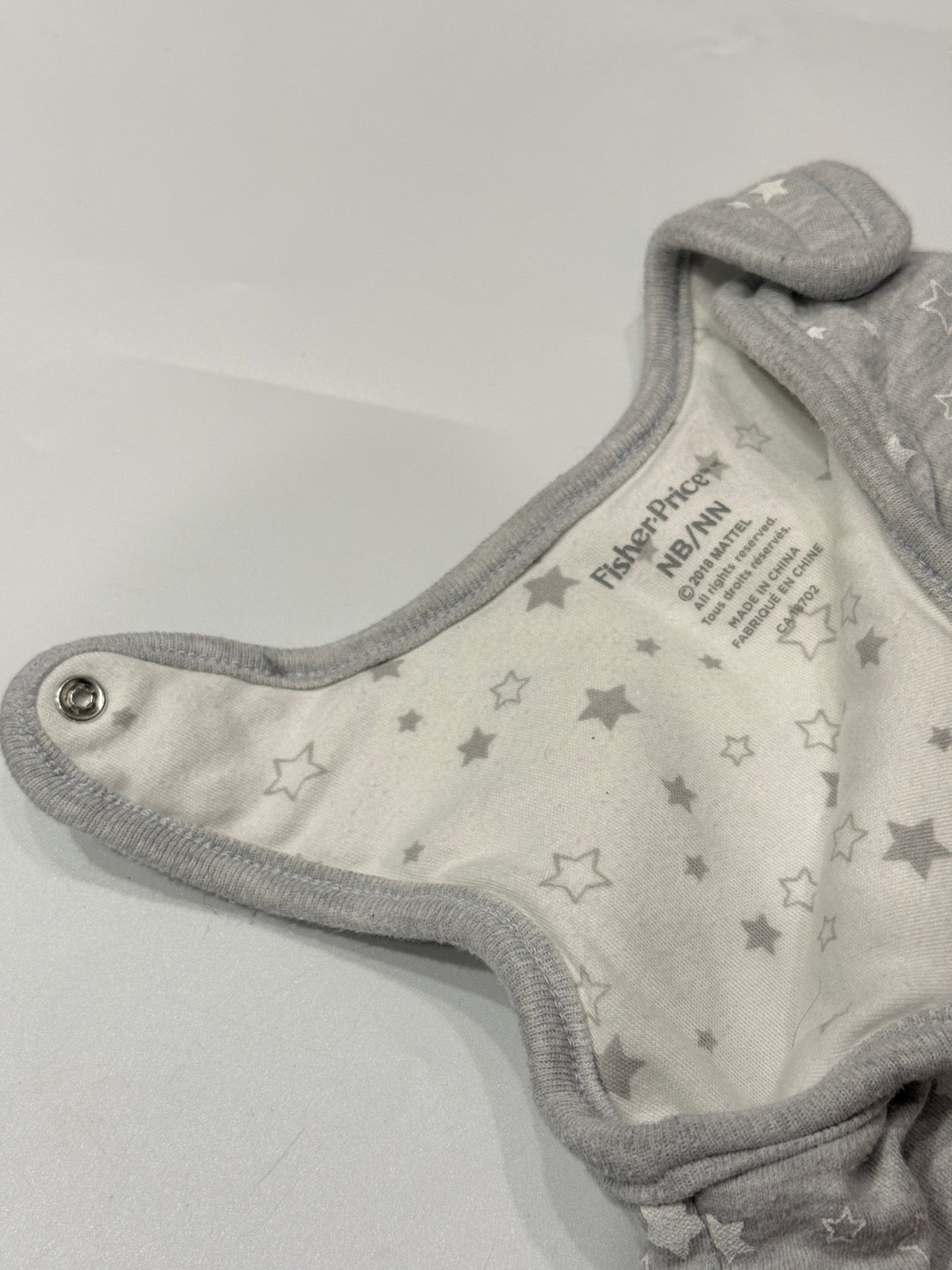 Fisher-Price Gray Stars Sleep Sack NB