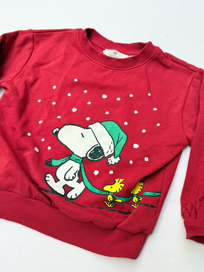 H&M Peanuts Snoopy Christmas Sweatshirt Size 5T/6