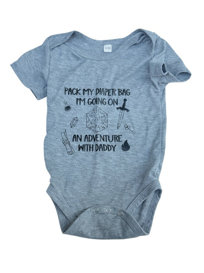DnD Adventure Diaper Bag Onesie 6-9M