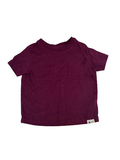 Gap Maroon Pocket T-Shirt 12-18M