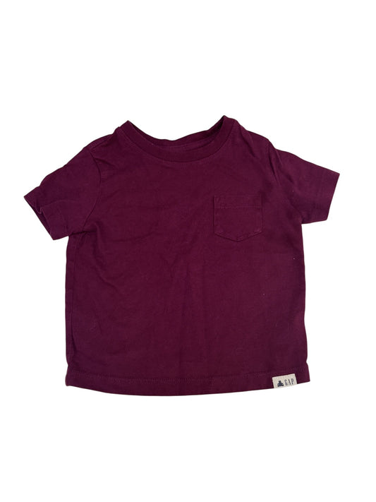 Gap Maroon Pocket T-Shirt 12-18M