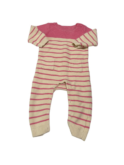 Baby Gap Pink Stripe Knit Romper 12-18m