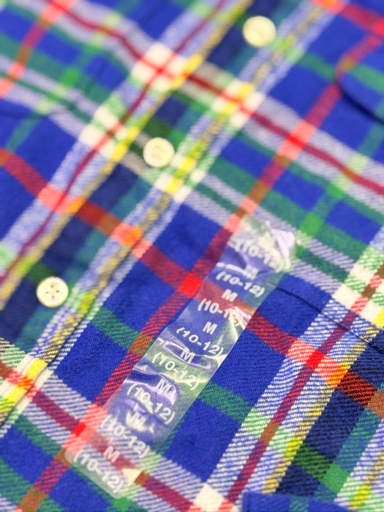 NWT Polo RL Plaid Button up Flannel 10-12y