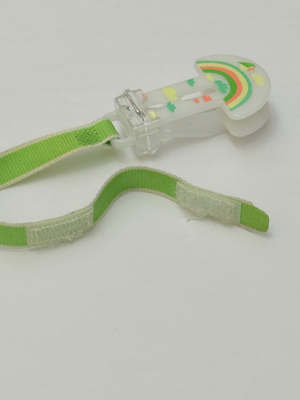 MAM Rainbow Pacifier Clip Green Strap