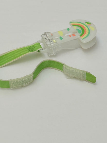 MAM Rainbow Pacifier Clip Green Strap