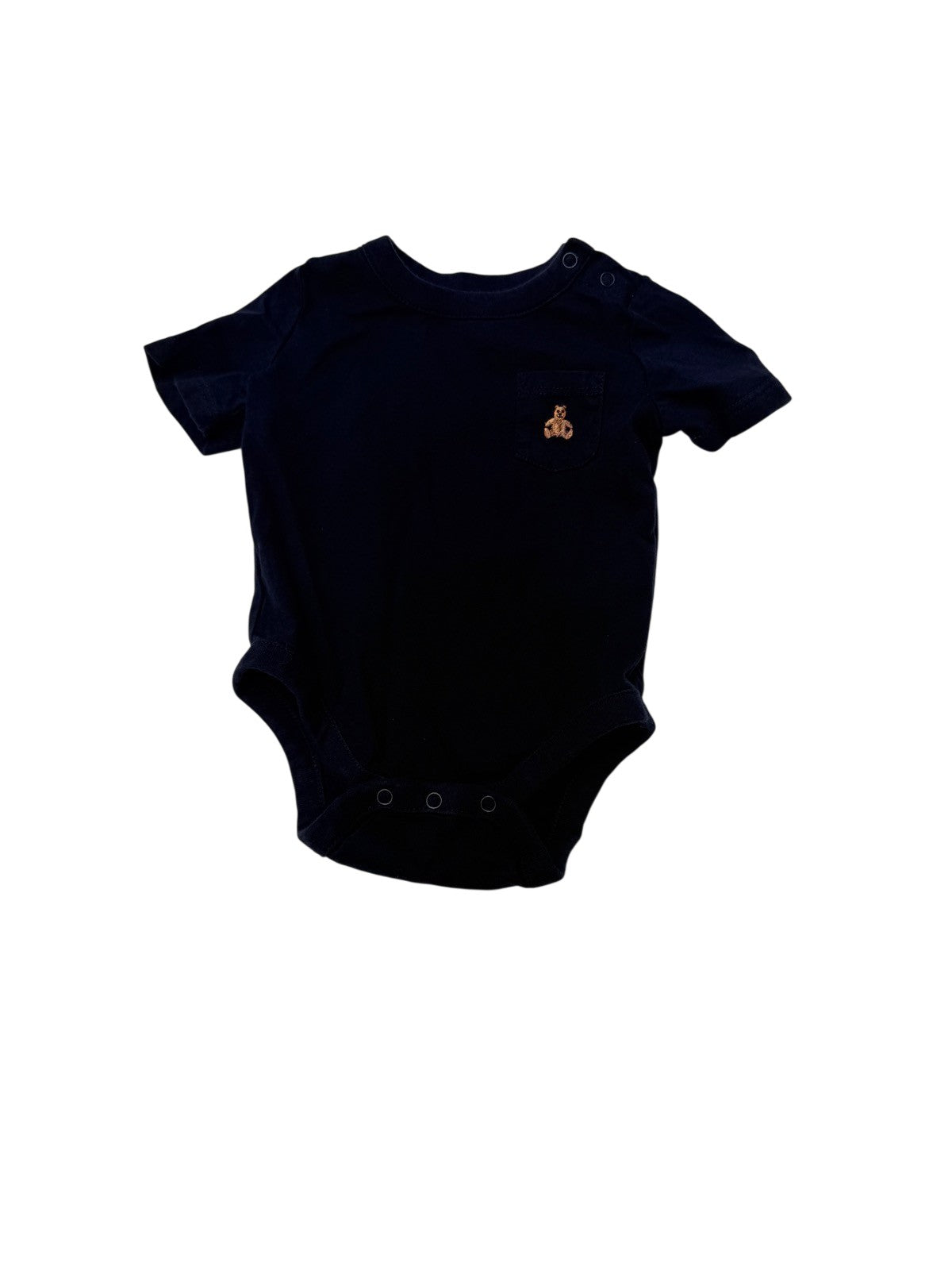 Baby Gap Navy Bear Pocket Bodysuit 0-3M